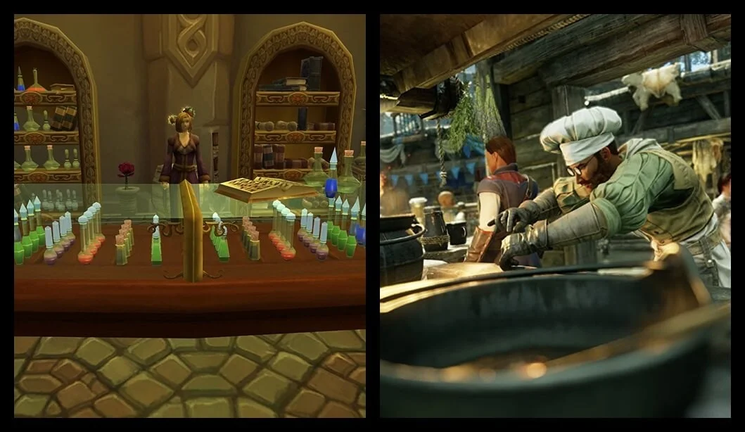 New World vs World of Warcraft - gathering