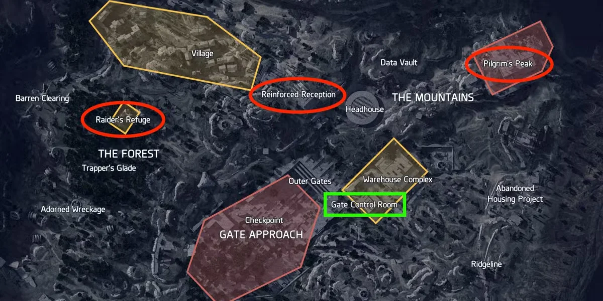 Gate Control Room location on Blue Gate map