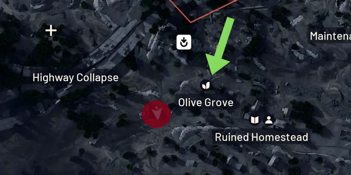 Olive grove on Blue Gate map