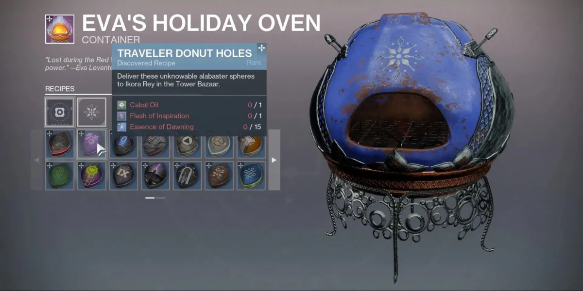 Holiday Oven Interface