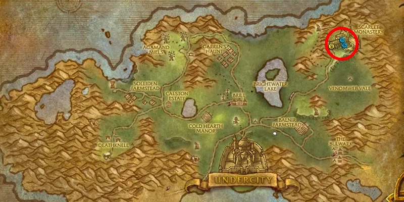 Tirisfal Glades Location