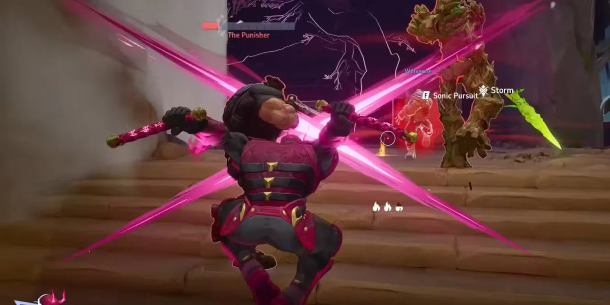 Daredevil dashing to a marked target