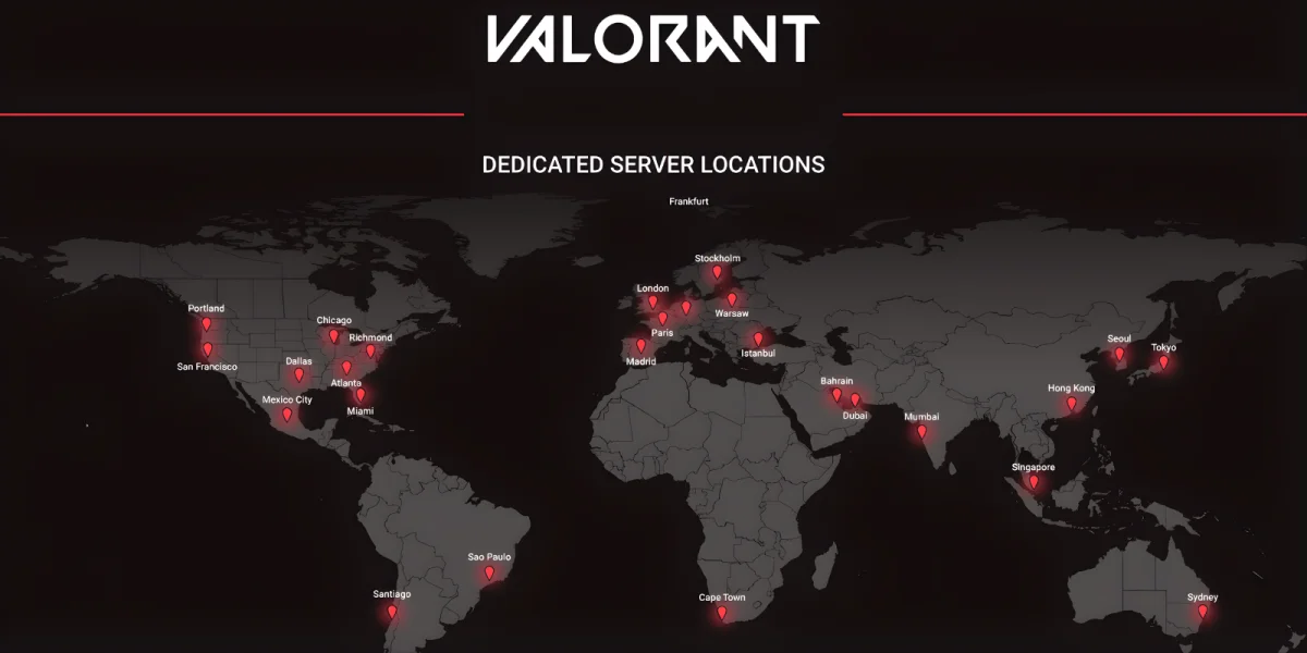 Network infrastructure and server locations