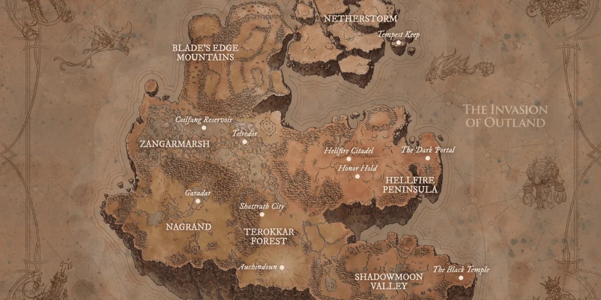 Outland Zones Map