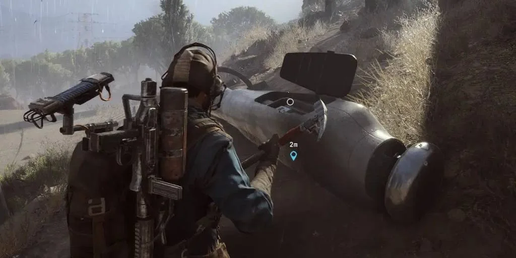 Looting an ARC machine in Arc Raiders