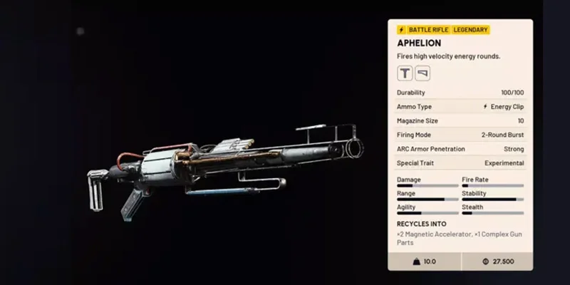 Aphelion Legendary Battle Rifle in Arc Raiders