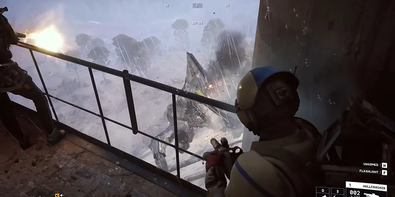 Squad Fighting Matriarch in Arc Raiders