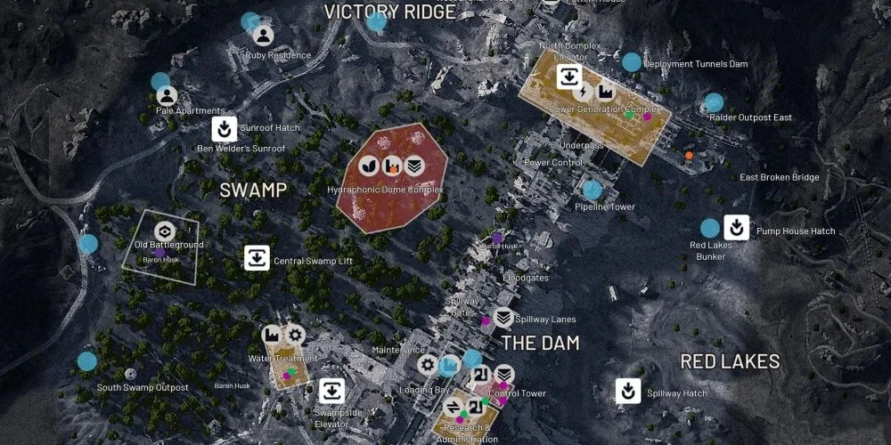 Dam Battlegrounds Blueprint Locations