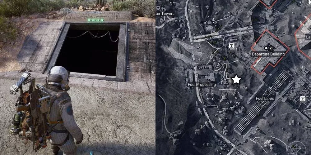 Hidden Bunker Entrance on Spaceport