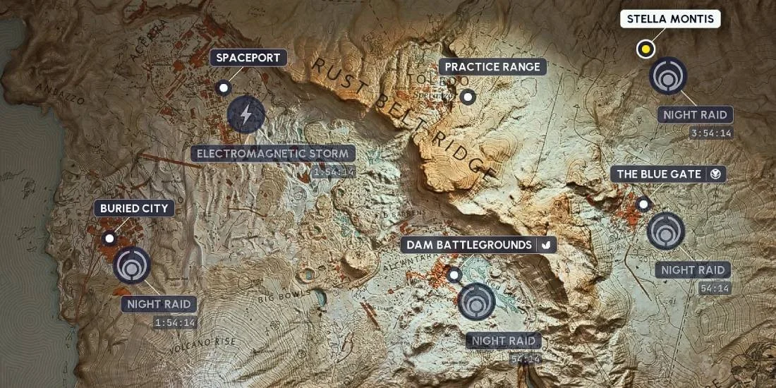 ARC Raiders map selection showing active modifiers