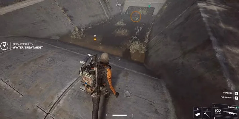 Flood Spill Intake location at Water Treatment Control