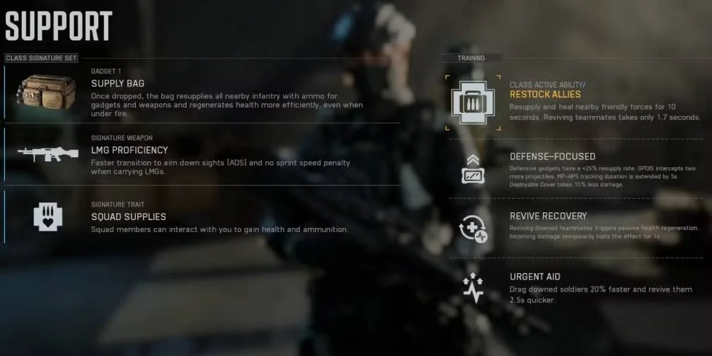 Support Class Teamplay