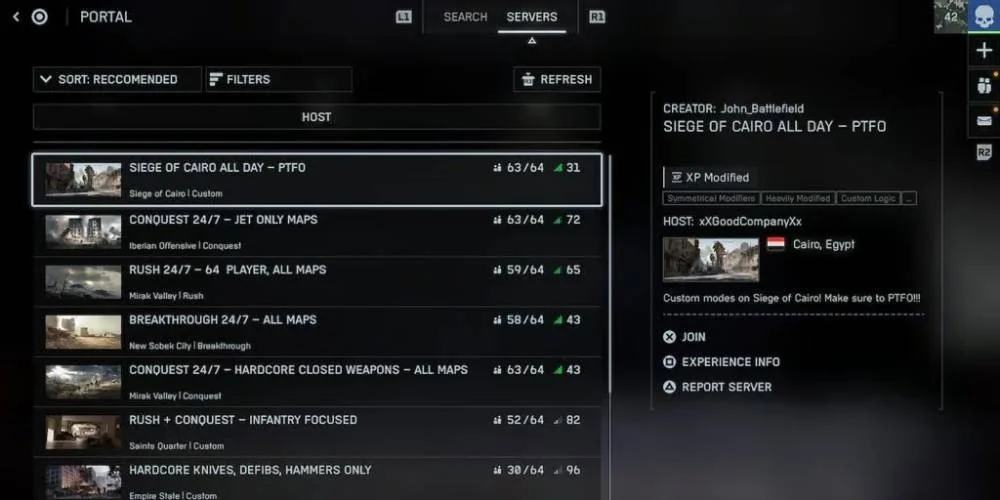 Urban warfare map selection