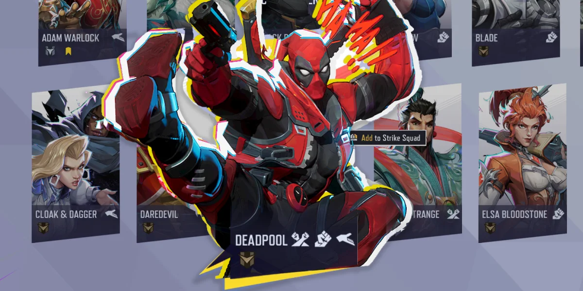 Deadpool gameplay in Marvel Rivals showing his triple-role versatility