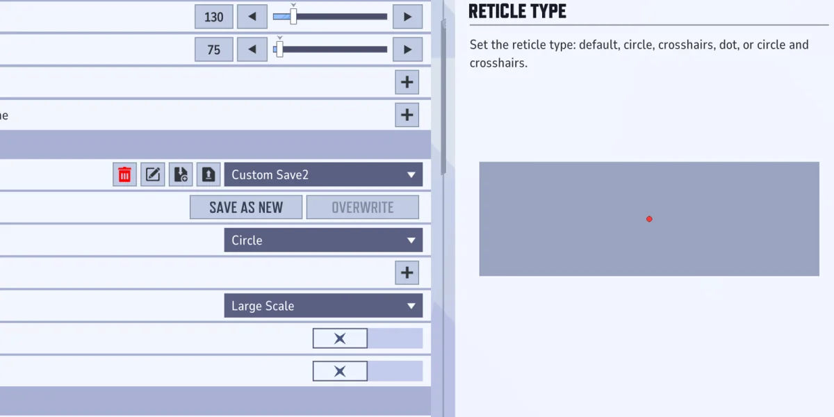 Deadpool center dot crosshair in Marvel Rivals