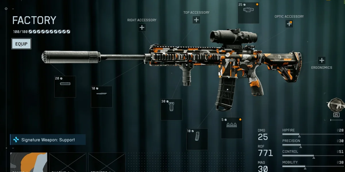 DRS-IAR attachment options in Battlefield 6