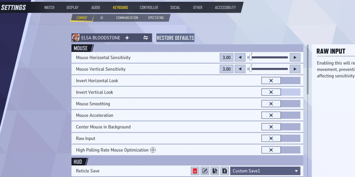 Recommended hero settings for Elsa Bloodstone in Marvel Rivals