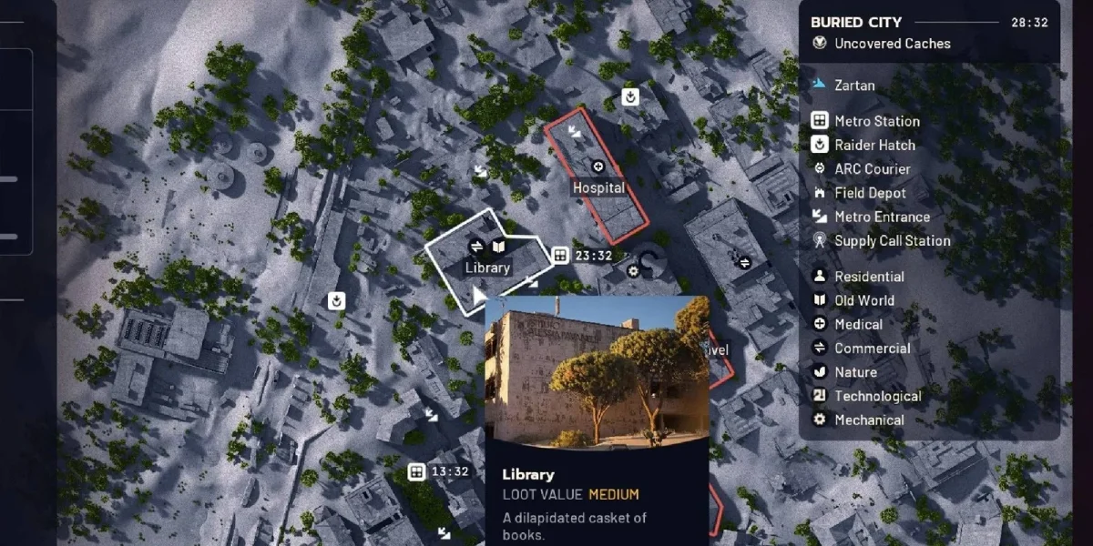 Marano Park metro station extraction point near the Library