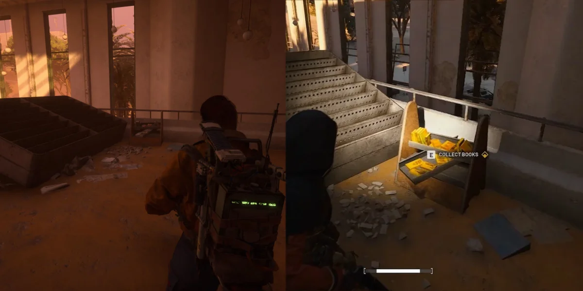 Buried City map showing Library location above Marano Park