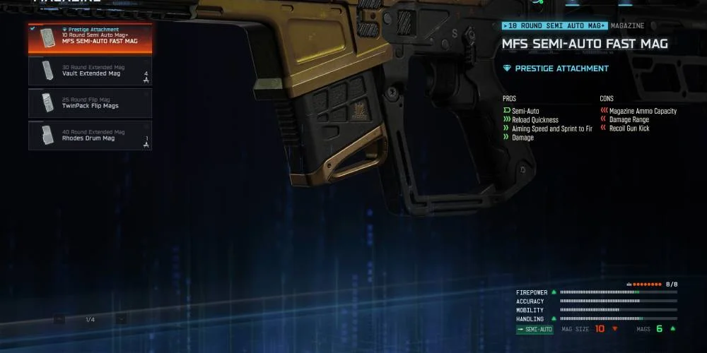 Black Ops 7 Prestige Attachment Menu