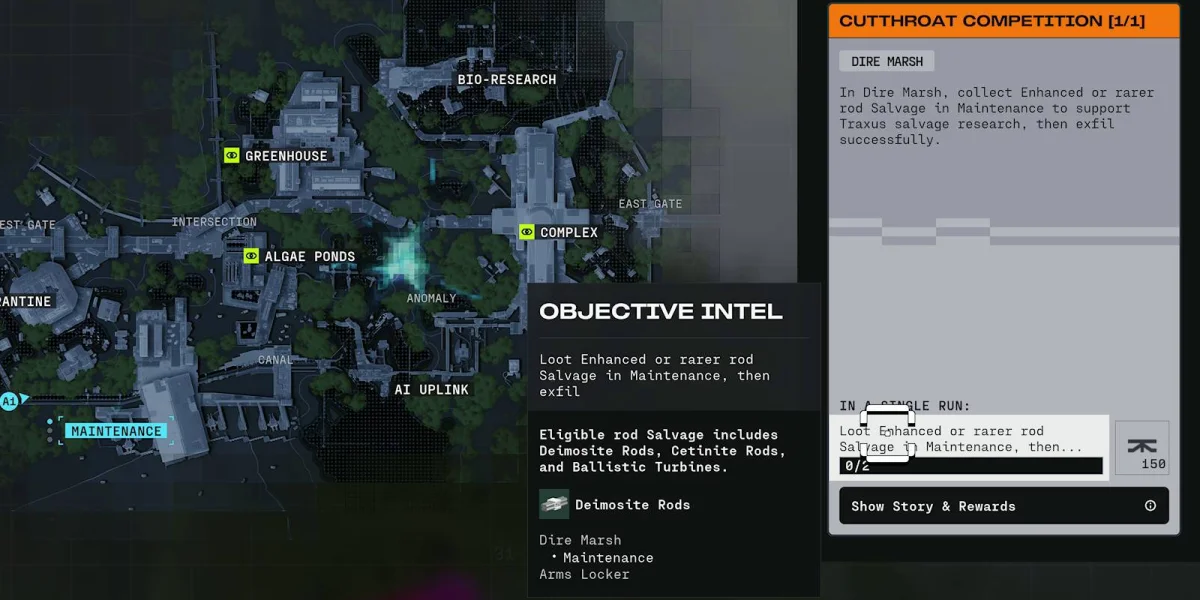 Marathon Cutthroat Competition contract overview