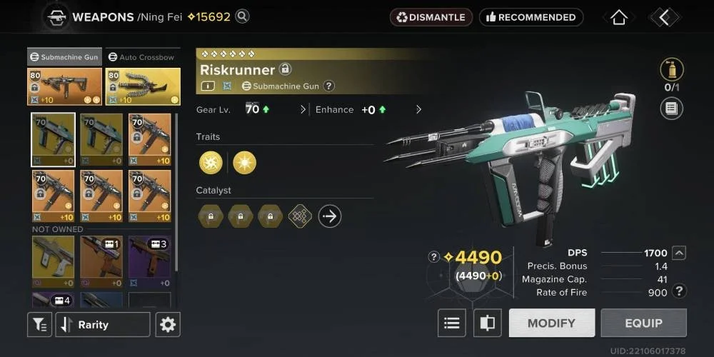 Destiny Rising Gear Level Infusion