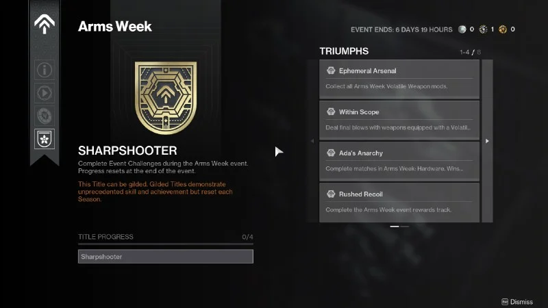 Destiny 2 Sharpshooter Title