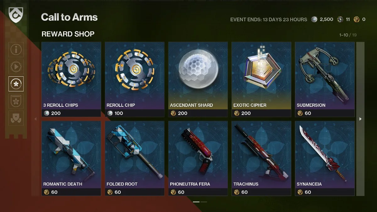 Call to Arms Weapons Collection