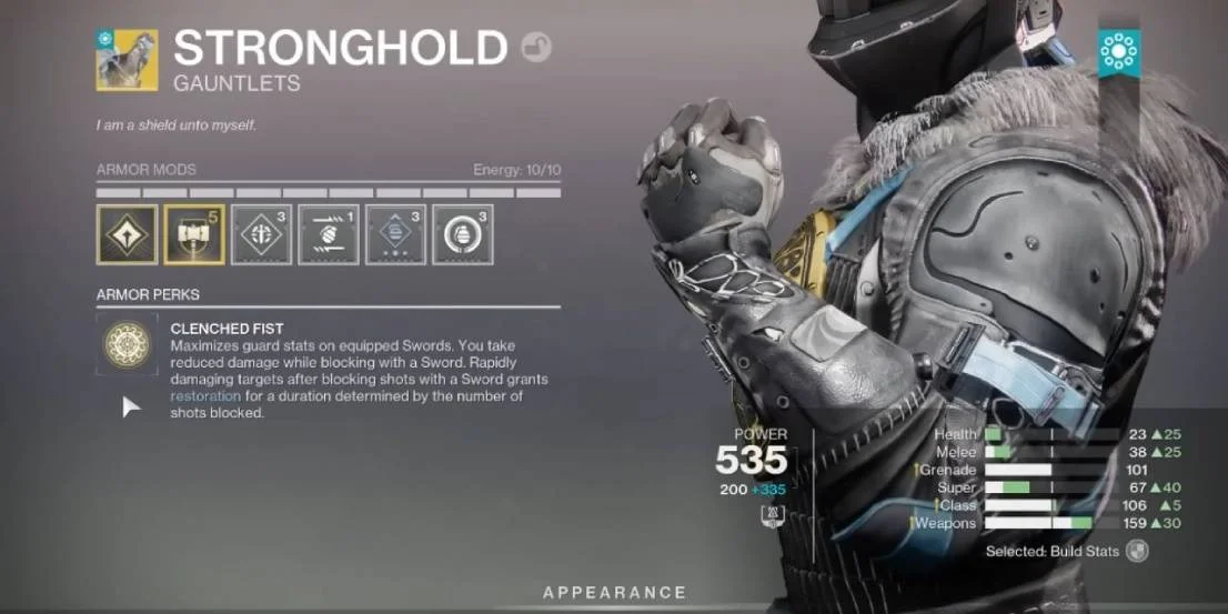 Titan Stronghold exotic build
