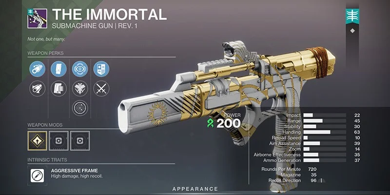 The Immortal SMG