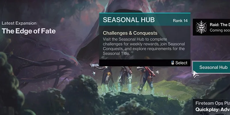 Seasonal Hub Interface