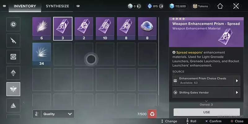 Weapon Enhancement Prisms