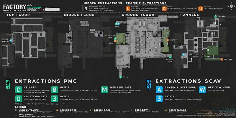 Factory Map Escape From Tarkov
