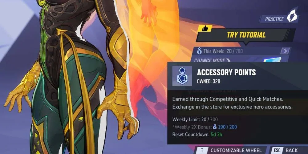 Marvel Rivals Accessory Points Progress