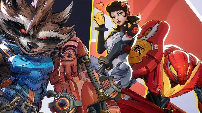 Marvel Rivals Peni Parker Rocket Raccoon Team Up