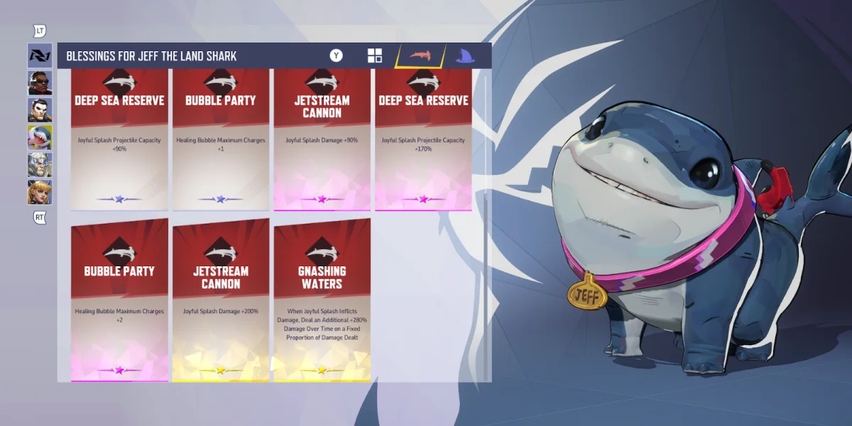 Jeff's red path hero-specific blessing selection