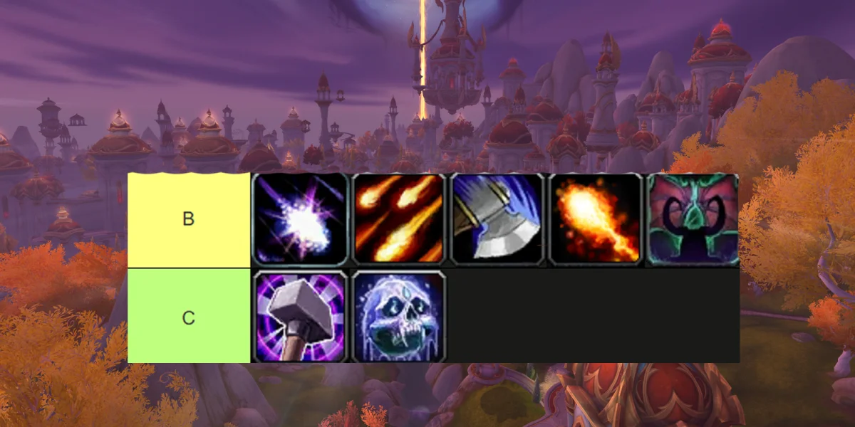 B and C Tier DPS Specs WoW Midnight