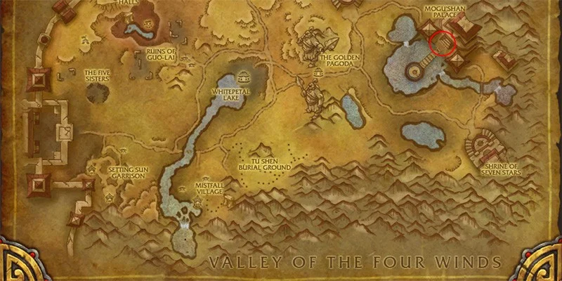 The entrance to Mogu'shan Palace Location