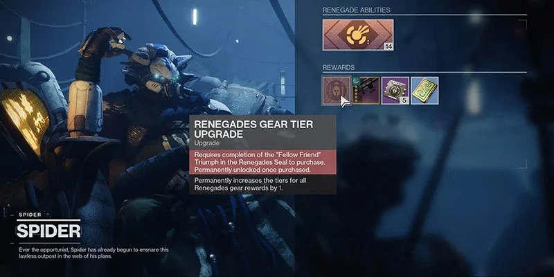 Tier 5 gear drops from Lawless Frontier activities