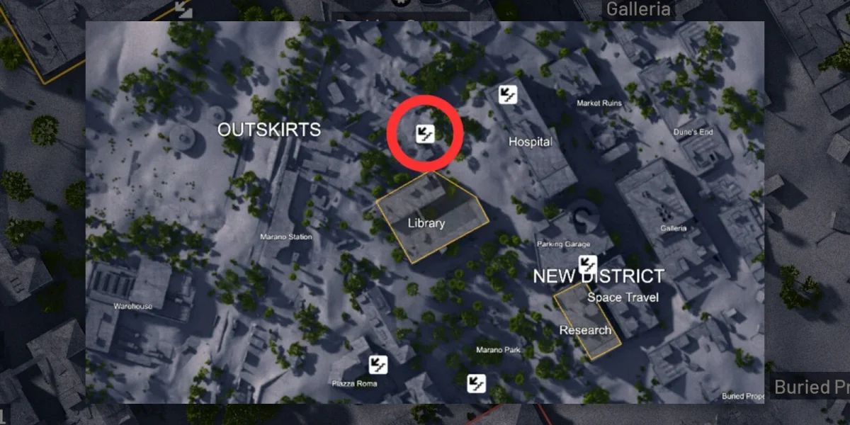 Northern Station extraction point in Arc Raiders Buried City