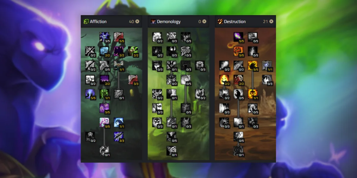 TBC Affliction Warlock Talent Build