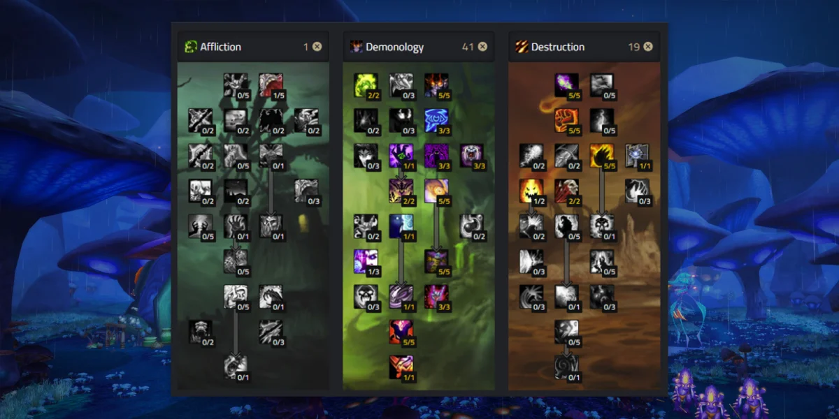 Felguard Build 1/41/19 Talent Allocation