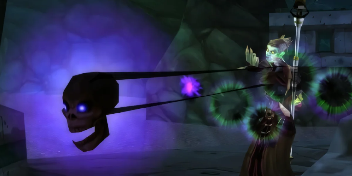 TBC Destruction Warlock casting Shadow Bolt