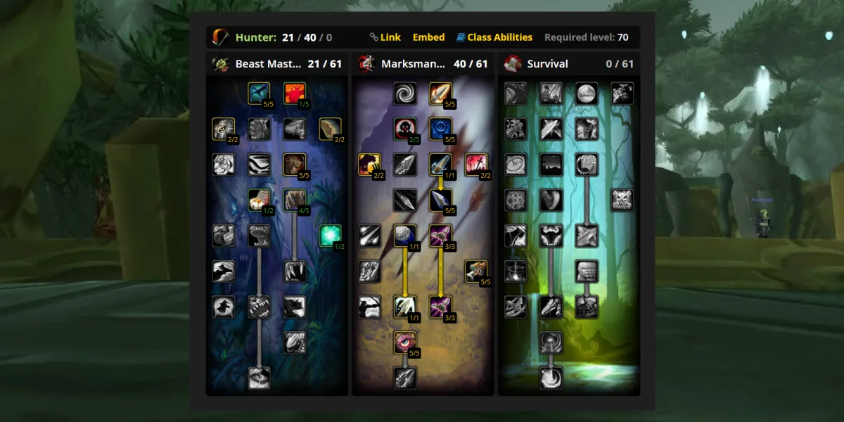 Marksmanship Hunter Talent Tree