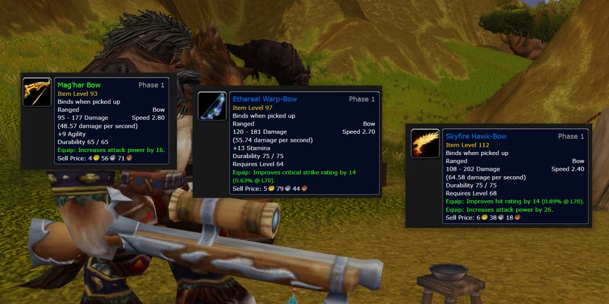 Hunter Weapons TBC