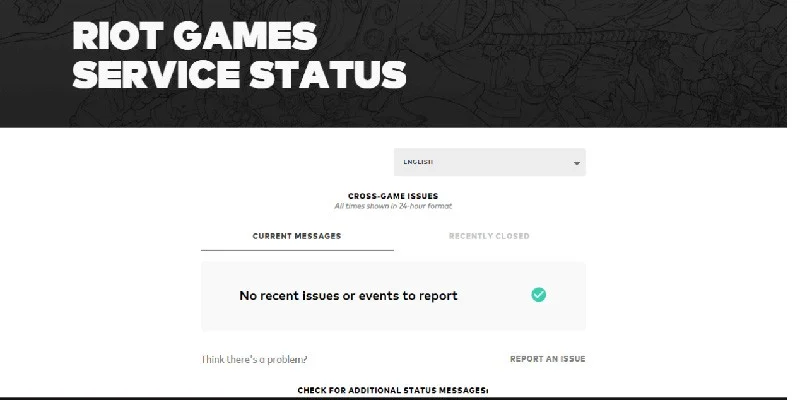 Riot Games Service Status Dashboard