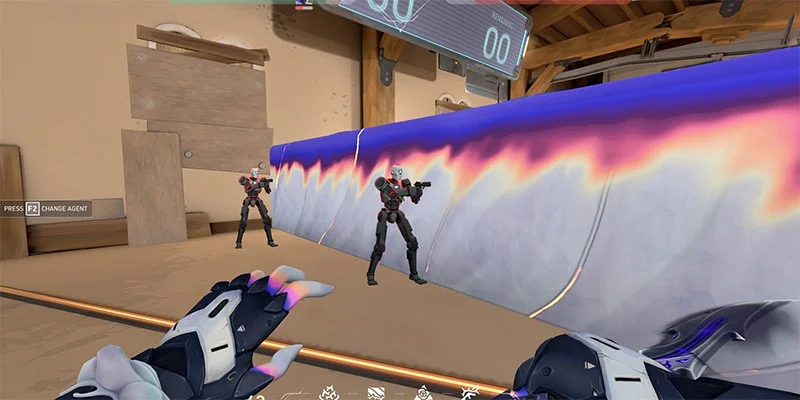 Vyse's Shear ability creating a metal wall