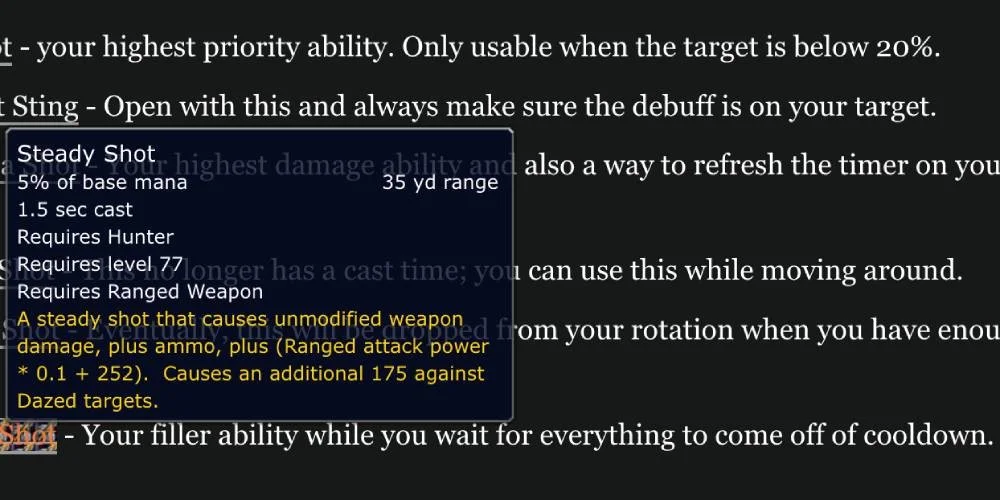 TBC Marksmanship Hunter using Steady Shot