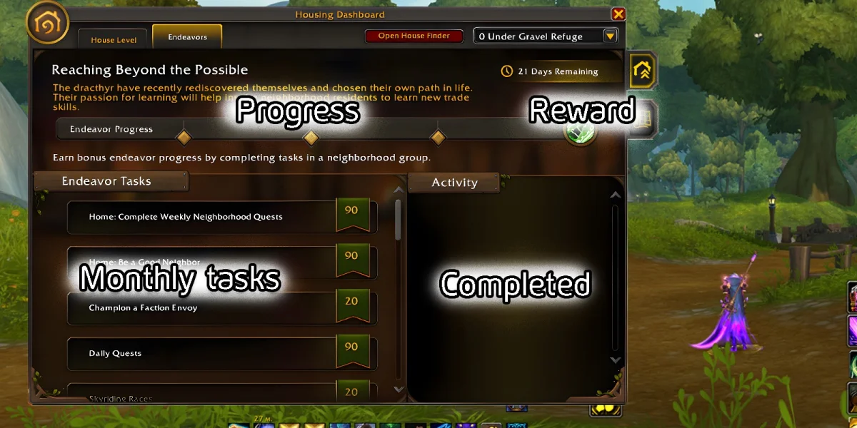 WoW Housing Endeavor System