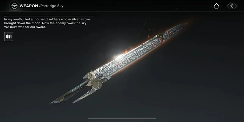 Partridge Sky Solar Sword